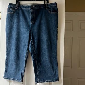 Charter Club 20W crop ankle wide leg jeans